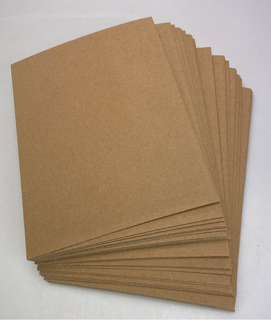 Lot de 10 Feuilles de carton souple brun A4